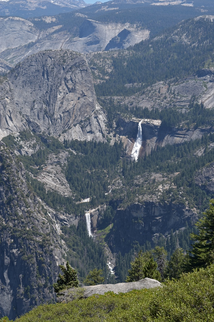 Nevada and Vernal Falls from Glacier Point