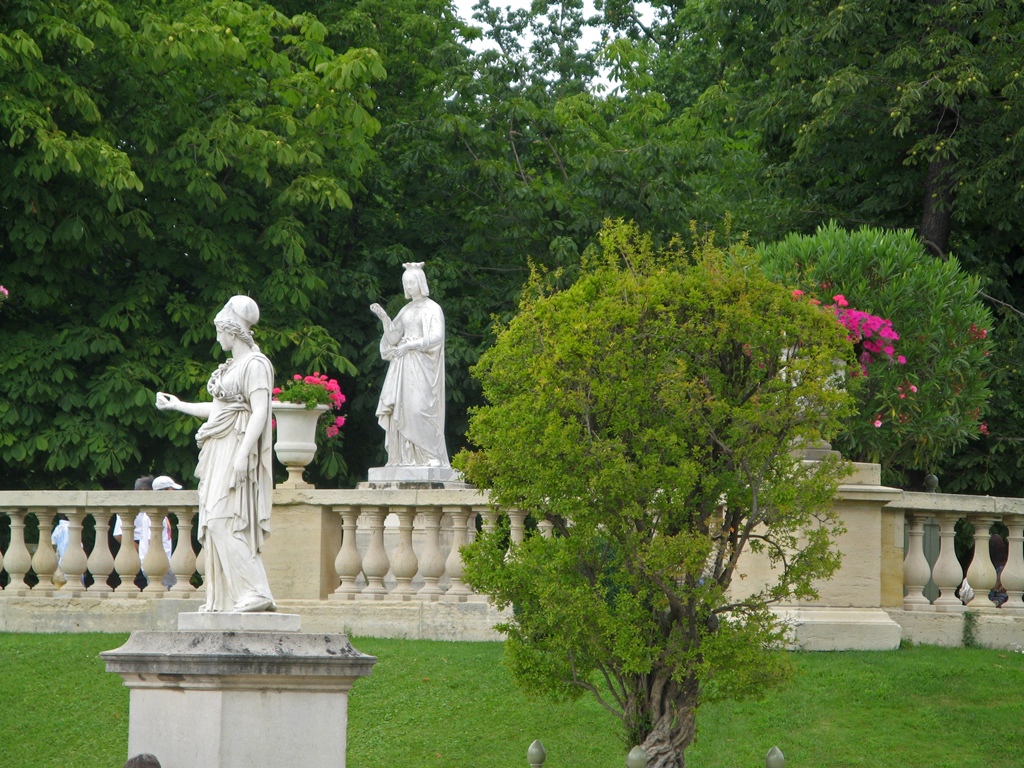 Trees and Statues