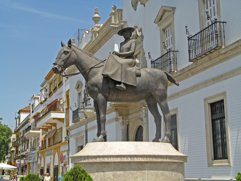 Statue of Woman on Horse