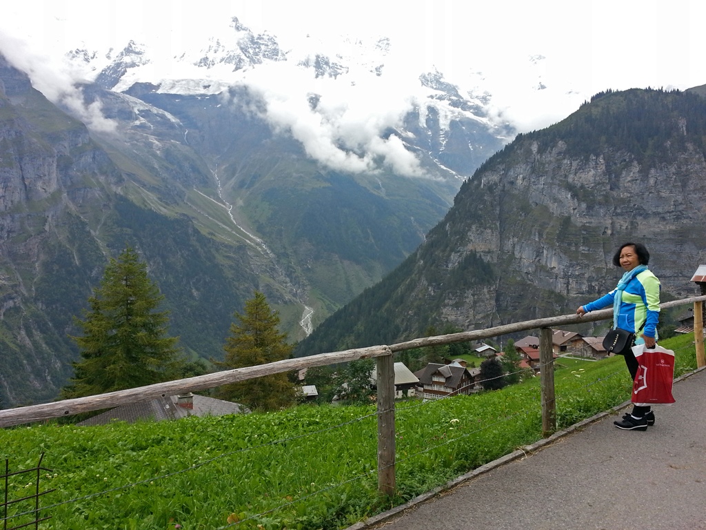 Nella with Mountains and Gimmelwald