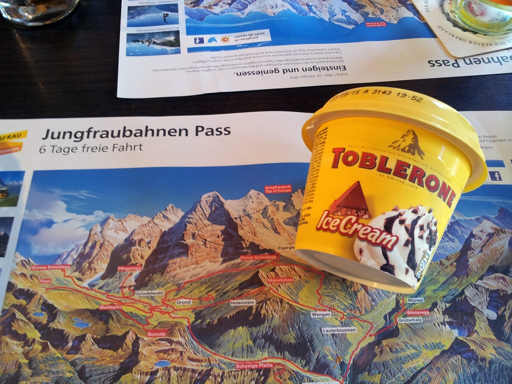 Map and Toblerone Ice Cream