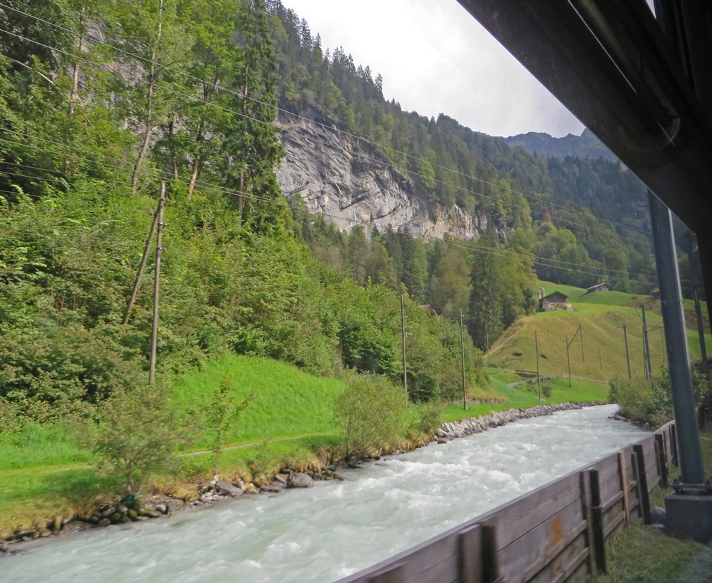 Weisse Lütschine River, Trees and Mountains