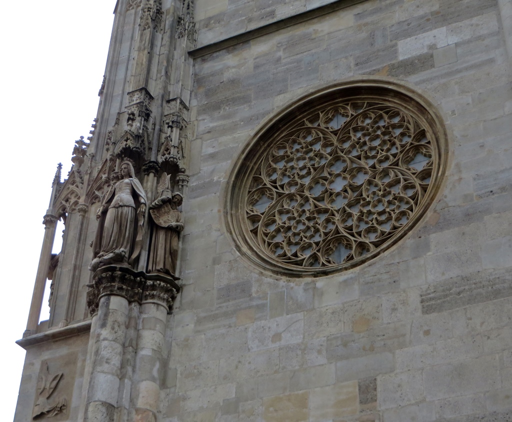 Katherina von Luxemburg Statue and Rosette Window
