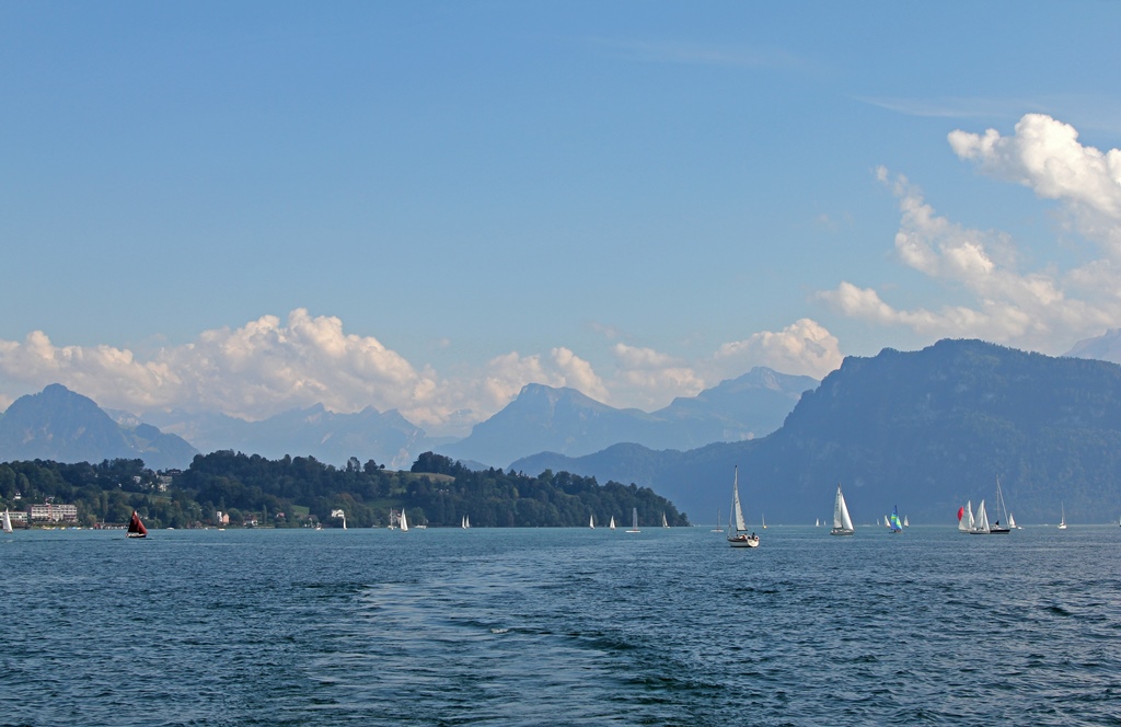 Mountains and Sailboats