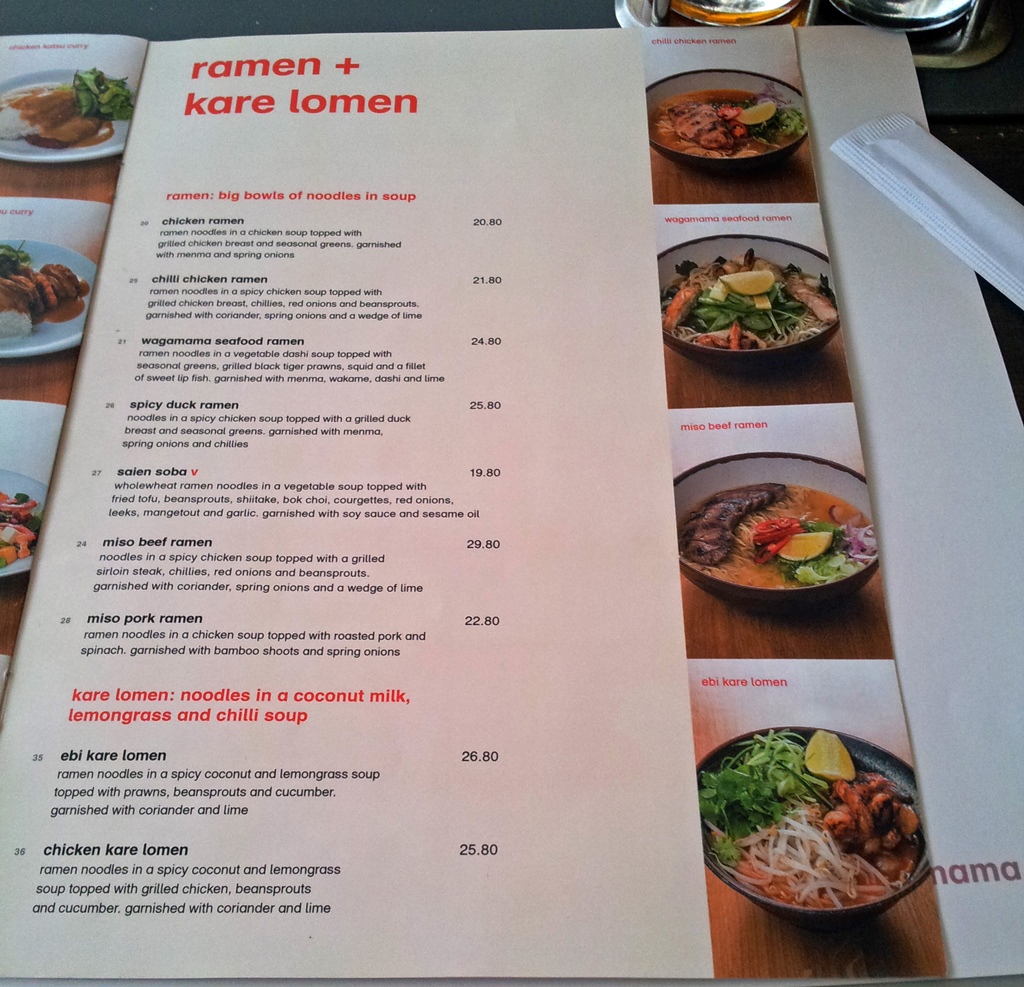 Expensive Ramen at Wagamama