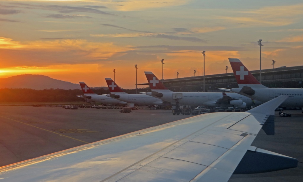 Sunset, Zürich Airport