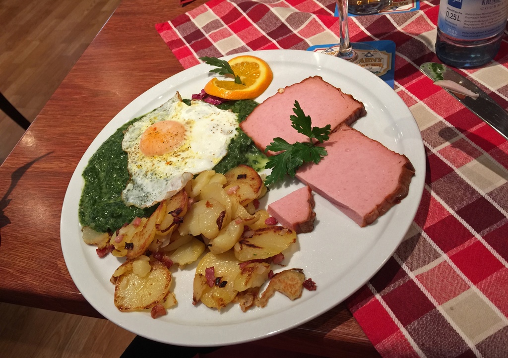 Egg, Potatoes and Meat Loaf