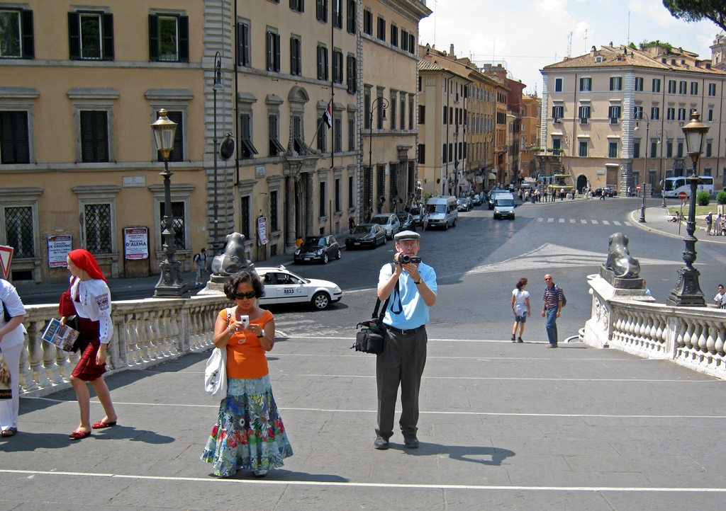 Nella and Bob on the Cordonata