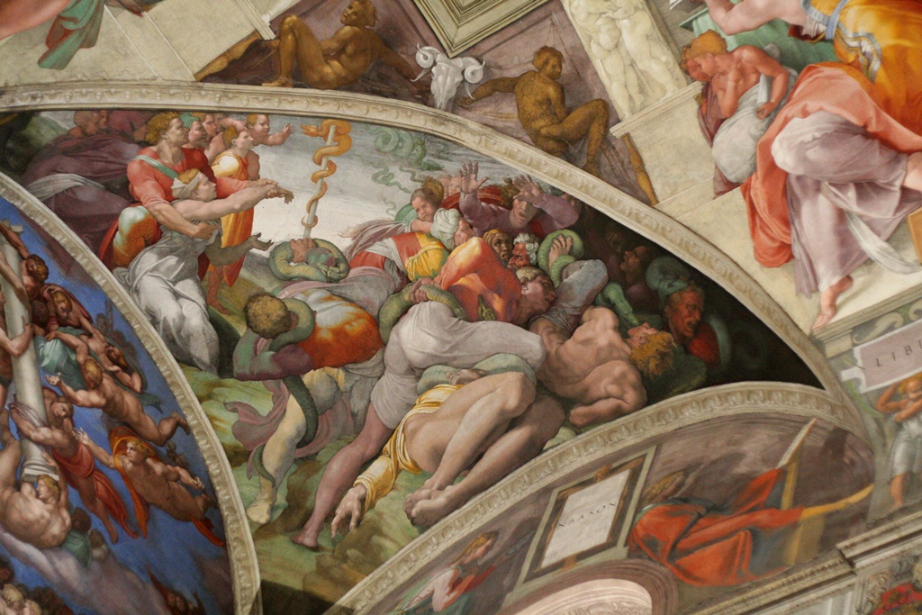 Moses Raises Up the Bronze Serpent