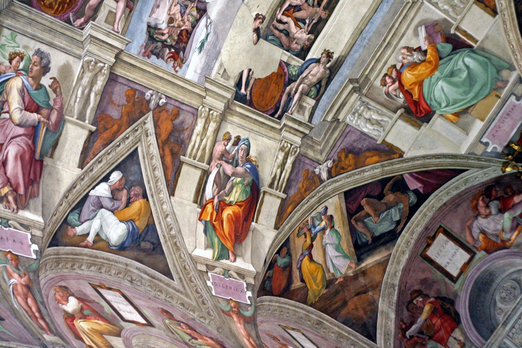 Delphic Sibyl, Zachariah and Judith Slays Holofernes