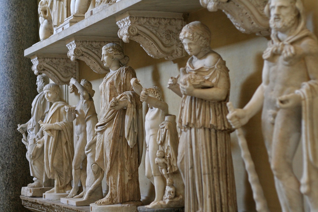 Shelf of Small Statues