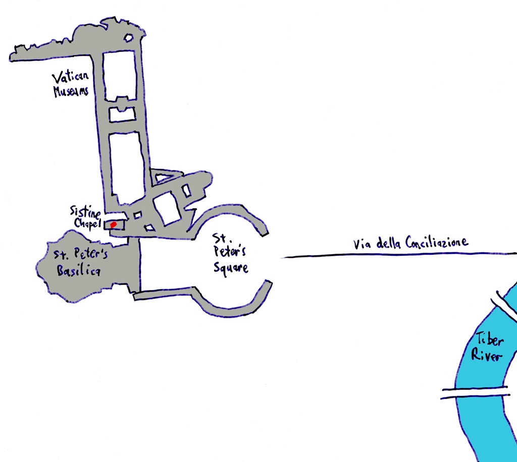 Vatican Attractions on the Map