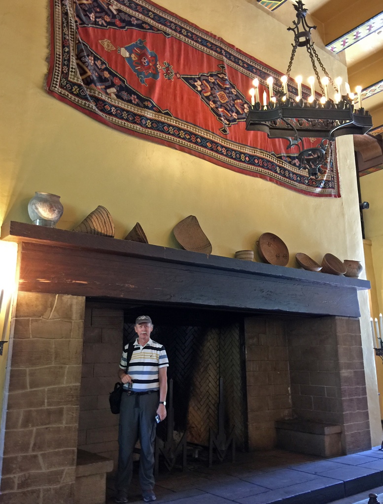 Bob and Fireplace, Guest Lounge