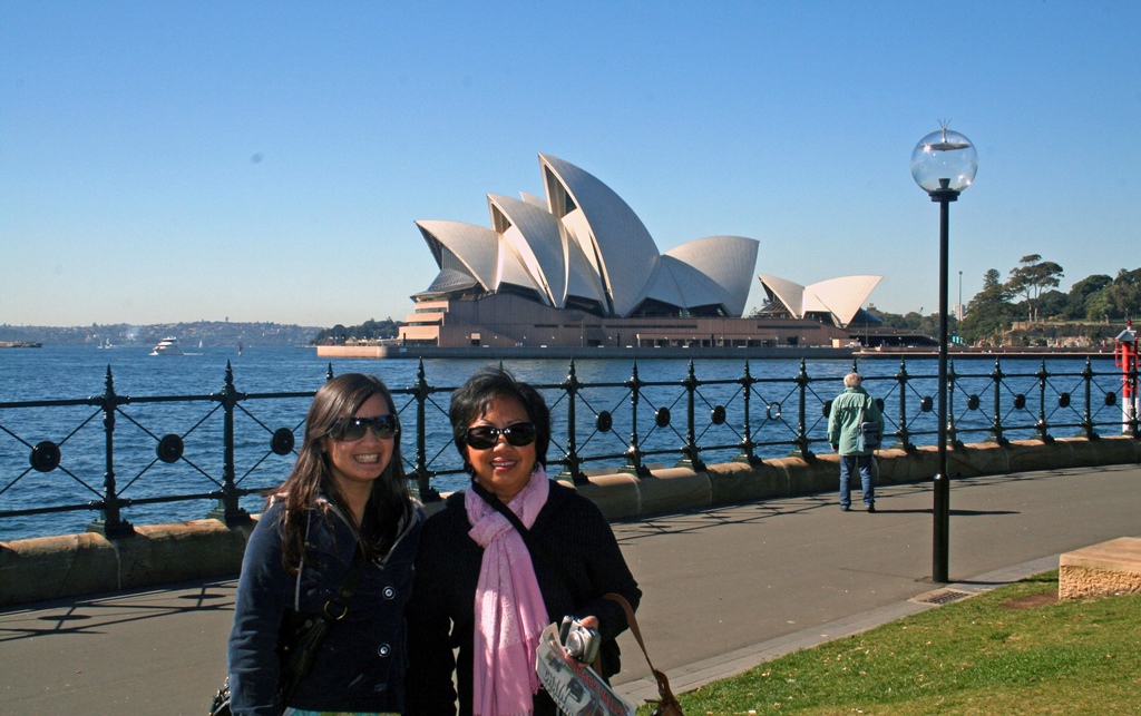 Connie and Nella with Opera House