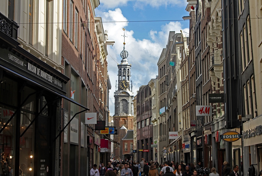 Munttoren and Kalverstraat