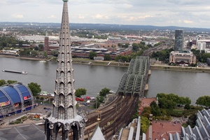 Rhine River and Hohenzollern Bridge