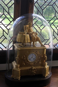 Bronze Clock with Christian VIII