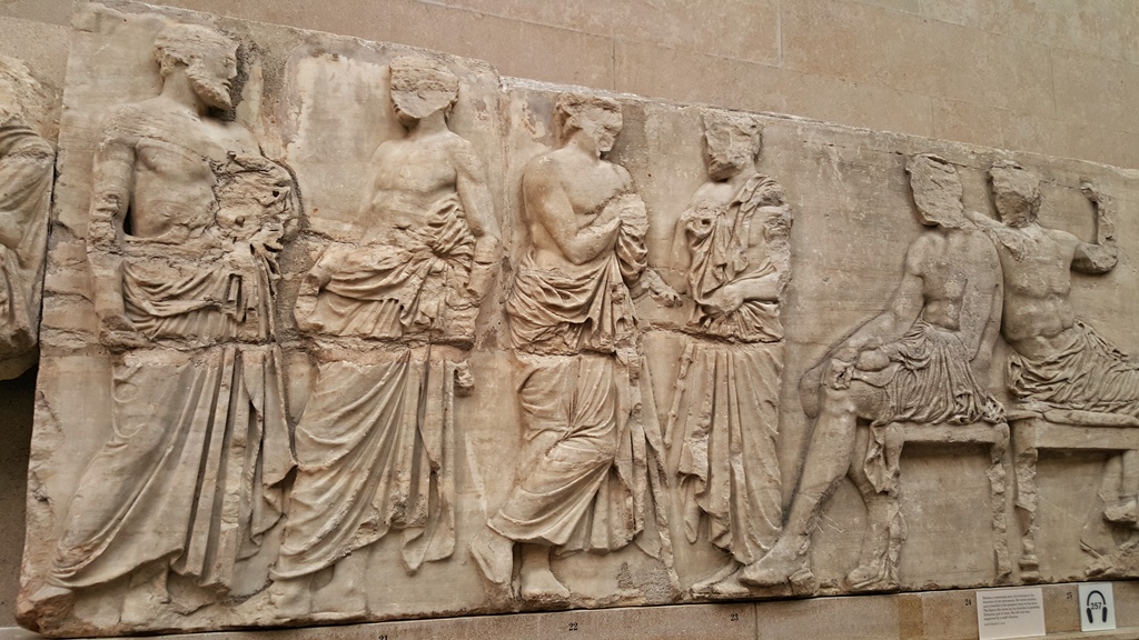 Portion of East Frieze with Hermes and Dionysos