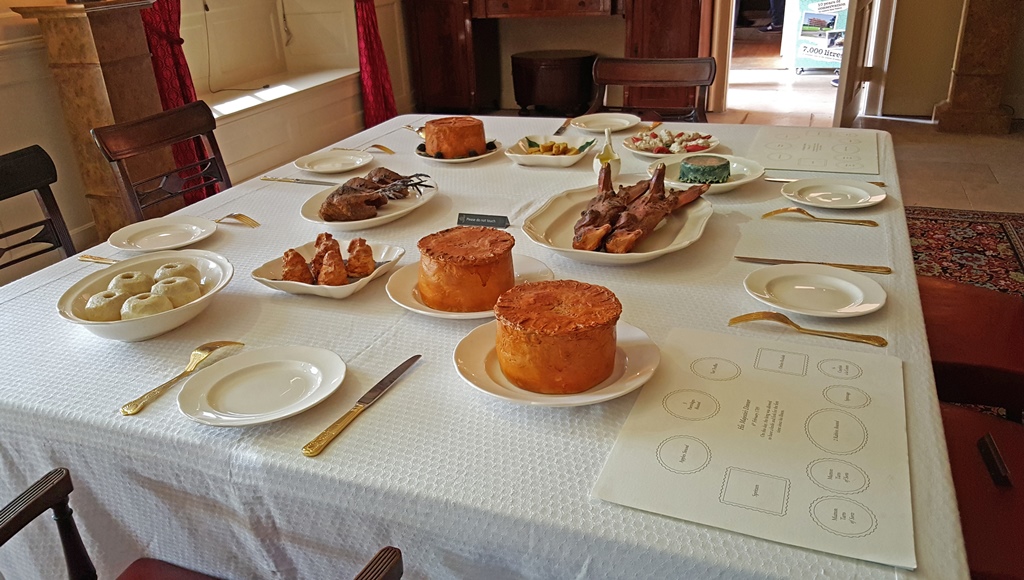 Dinner Table with Fake Food