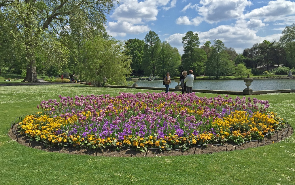 Flowers in Front of Palm House