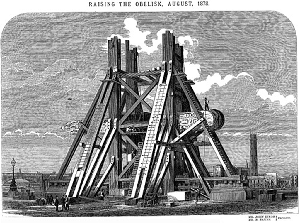 Needle being set up on the North Bank