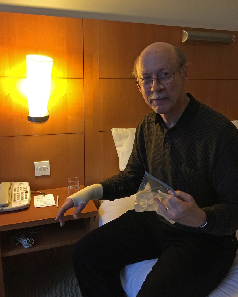 Bob Preparing to Ice Wrist
