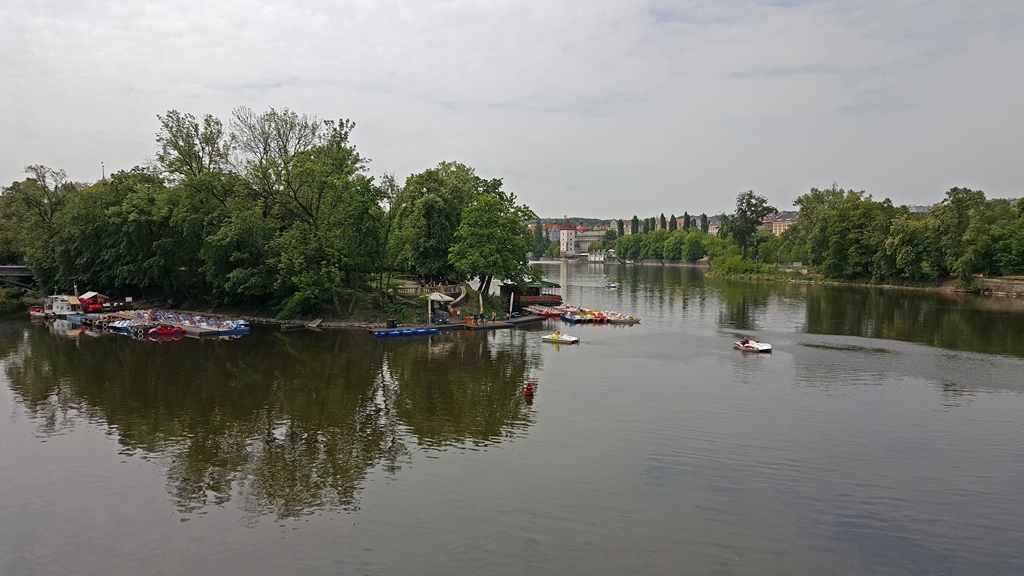 Slovansky Island and Vltava River