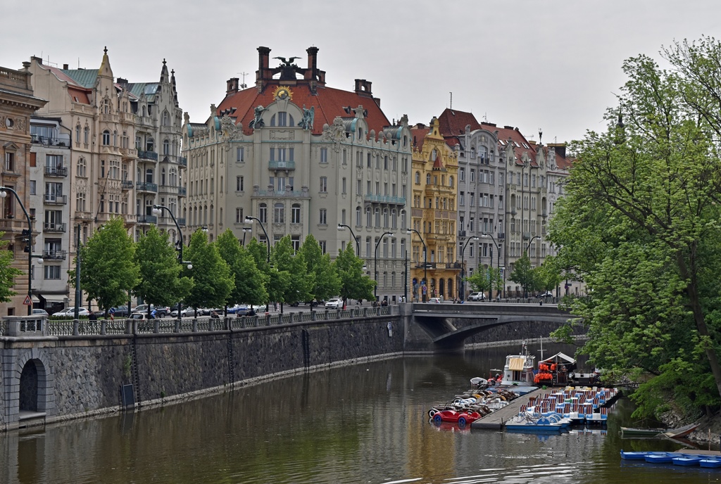 Buildings on East Bank of Vltava