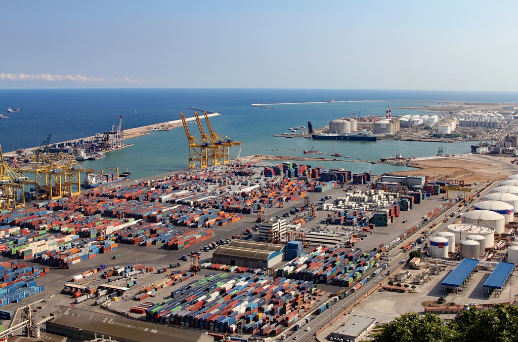Harbor with Shipping Containers
