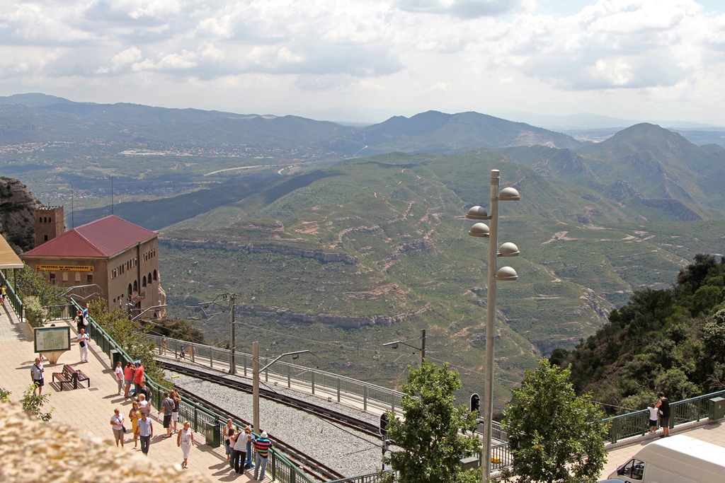 Train and Teleferic Stations with Valley
