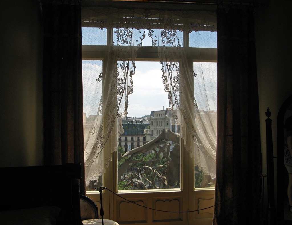Window with Lace Curtains