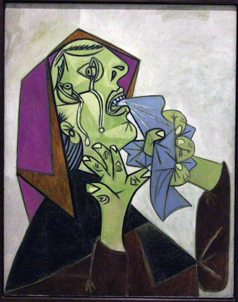 Head of Crying Woman with Handkerchief