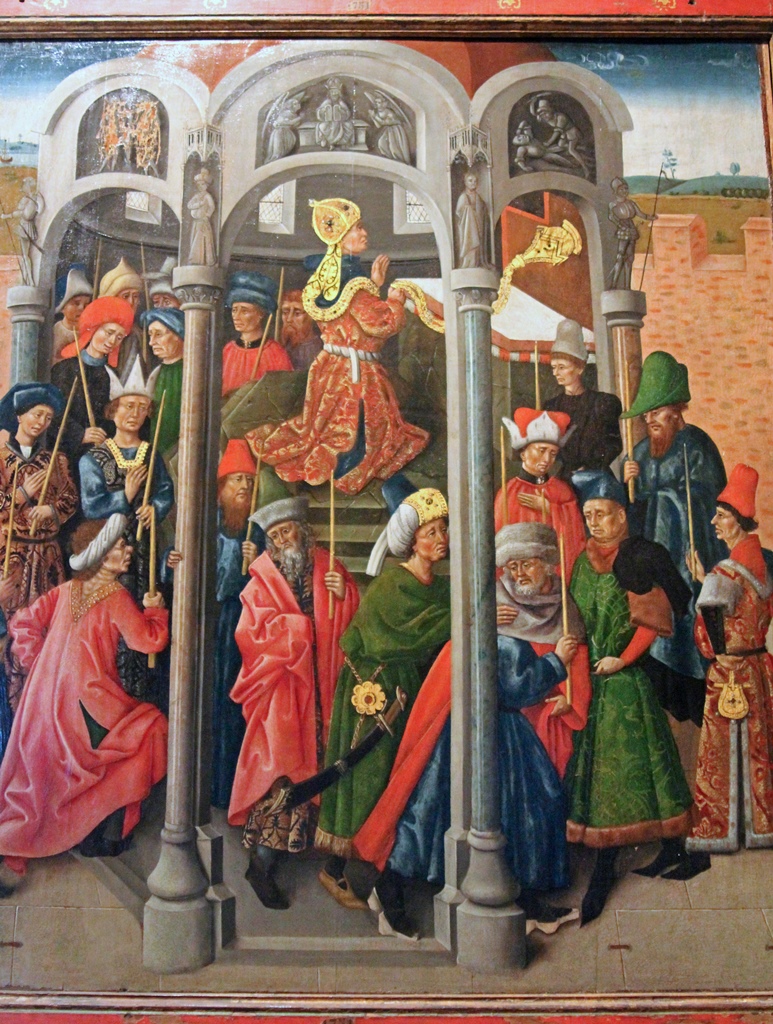 Man Praying, Guys with Sticks