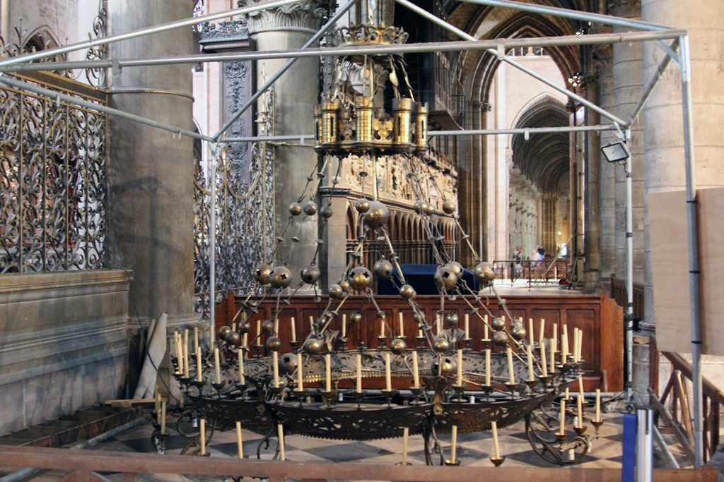 Chandelier on Floor