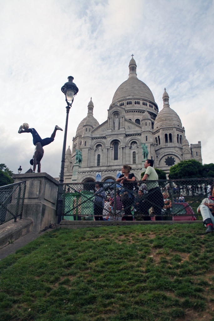 Sacré-Coeur Basilica and Soccer Player